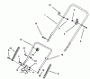 Toro 20435WF - 21" Recycler II Super Pro, 1993 (39000001-39999999) Spareparts HANDLE ASSEMBLY