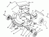 Toro 20435WF - 21" Recycler II Super Pro, 1993 (39000001-39999999) Spareparts HOUSING ASSEMBLY