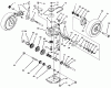 Toro 20438 - Lawnmower, 1993 (39000001-39999999) Spareparts GEAR CASE ASSEMBLY