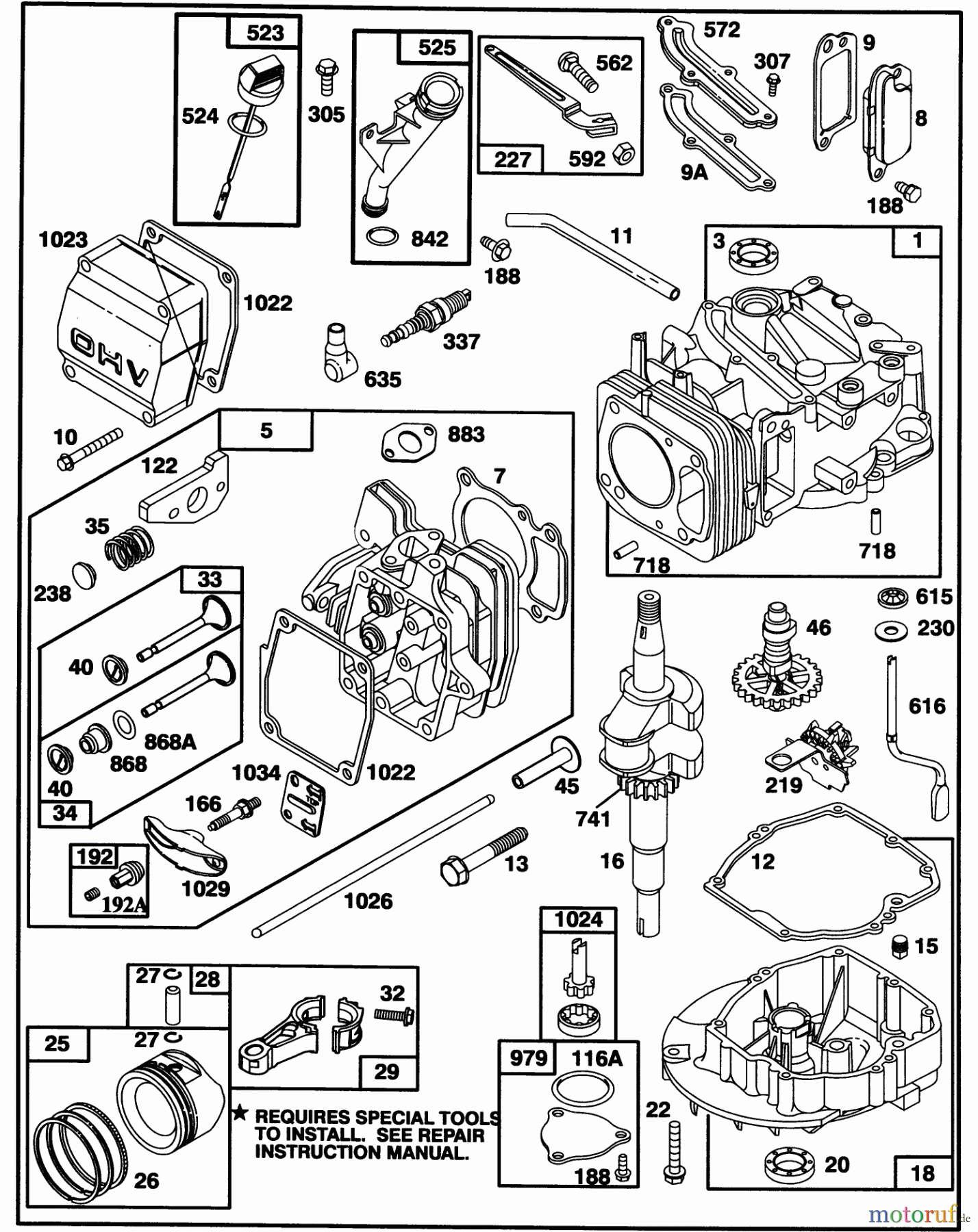  Toro Neu Mowers, Walk-Behind Seite 1 20439WF - Toro Lawnmower, 1993 (39000001-39999999) ENGINE GTS-150 #2