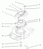 Toro 20444 - Lawnmower, 1995 (5900001-5999999) Spareparts ENGINE ASSEMBLY #1