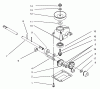 Toro 20444 - Lawnmower, 1995 (5900001-5999999) Spareparts GEAR CASE ASSEMBLY