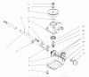 Toro 20444 - Lawnmower, 1996 (6900001-6999999) Spareparts GEAR CASE ASSEMBLY