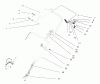 Toro 20444 - Lawnmower, 1996 (6900001-6999999) Spareparts HANDLE ASSEMBLY