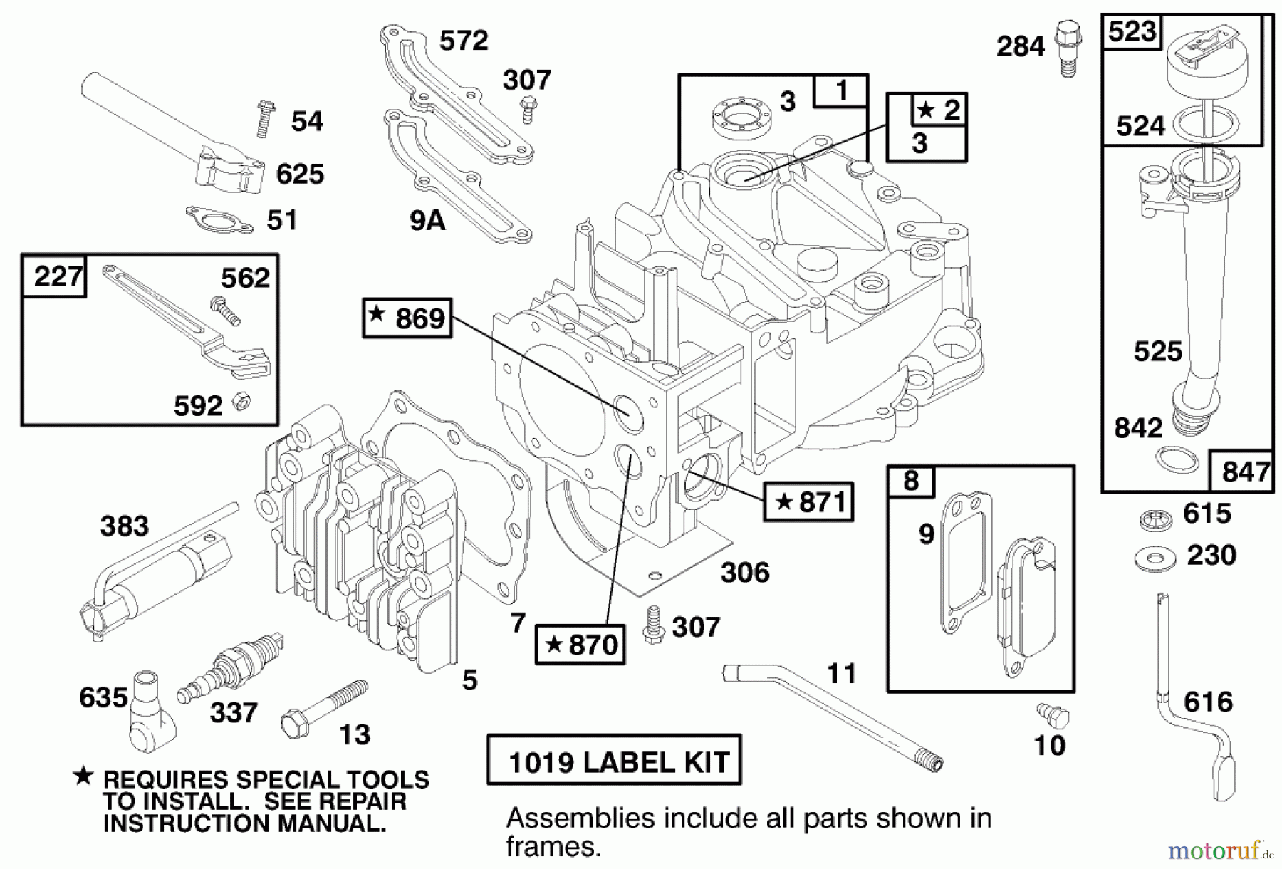  Toro Neu Mowers, Walk-Behind Seite 1 20458 - Toro Lawnmower, 1997 (7900001-7999999) ENGINE BRIGGS & STRATTON MODEL 12H802-0658-01 #1