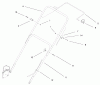 Toro 20450 (R-21P) - Recycler Mower, R-21P, 1998 (8900001-8999999) Spareparts HANDLE ASSEMBLY