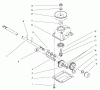 Toro 20457 - Lawnmower, 1997 (7900001-7999999) Spareparts GEARCASE ASSEMBLY