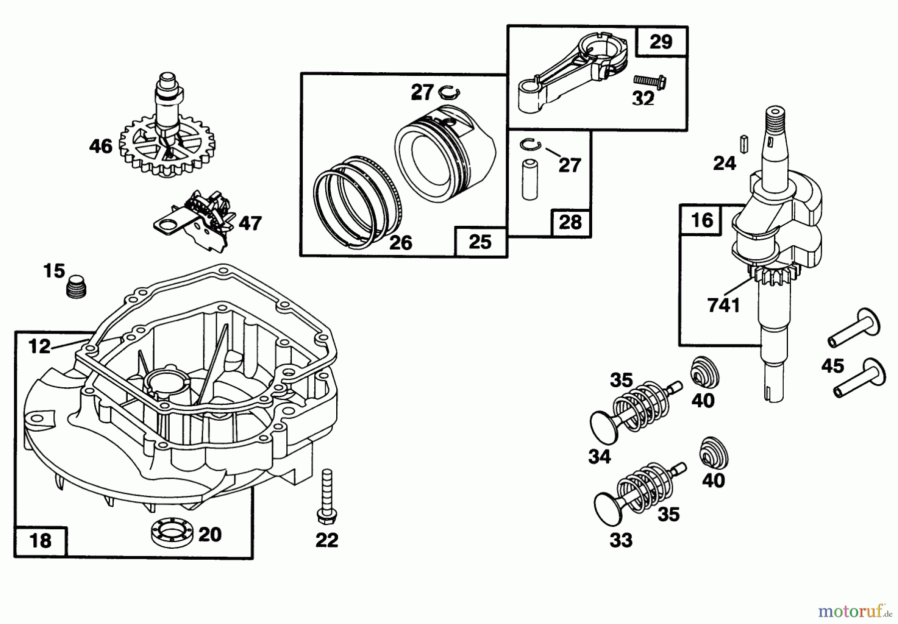  Toro Neu Mowers, Walk-Behind Seite 1 20463 - Toro Super Recycler Lawnmower, 1996 (6900001-6999999) ENGINE BRIGGS & STRATTON MODEL 128807-0658-01 #2
