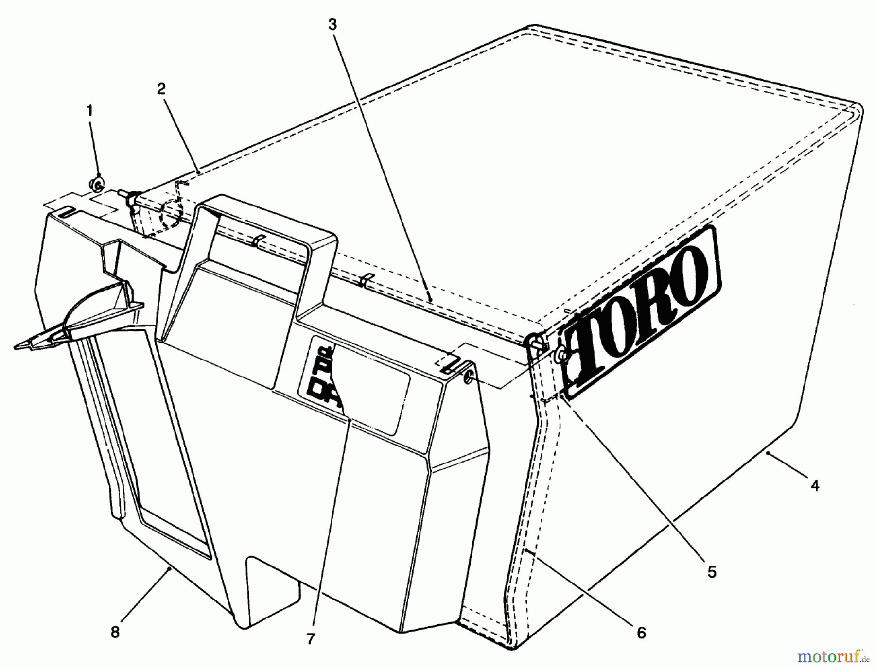  Toro Neu Mowers, Walk-Behind Seite 1 20473 - Toro Super Recycler Lawnmower, 1996 (6900001-6999999) BAG ASSEMBLY PART NO. 11-0189