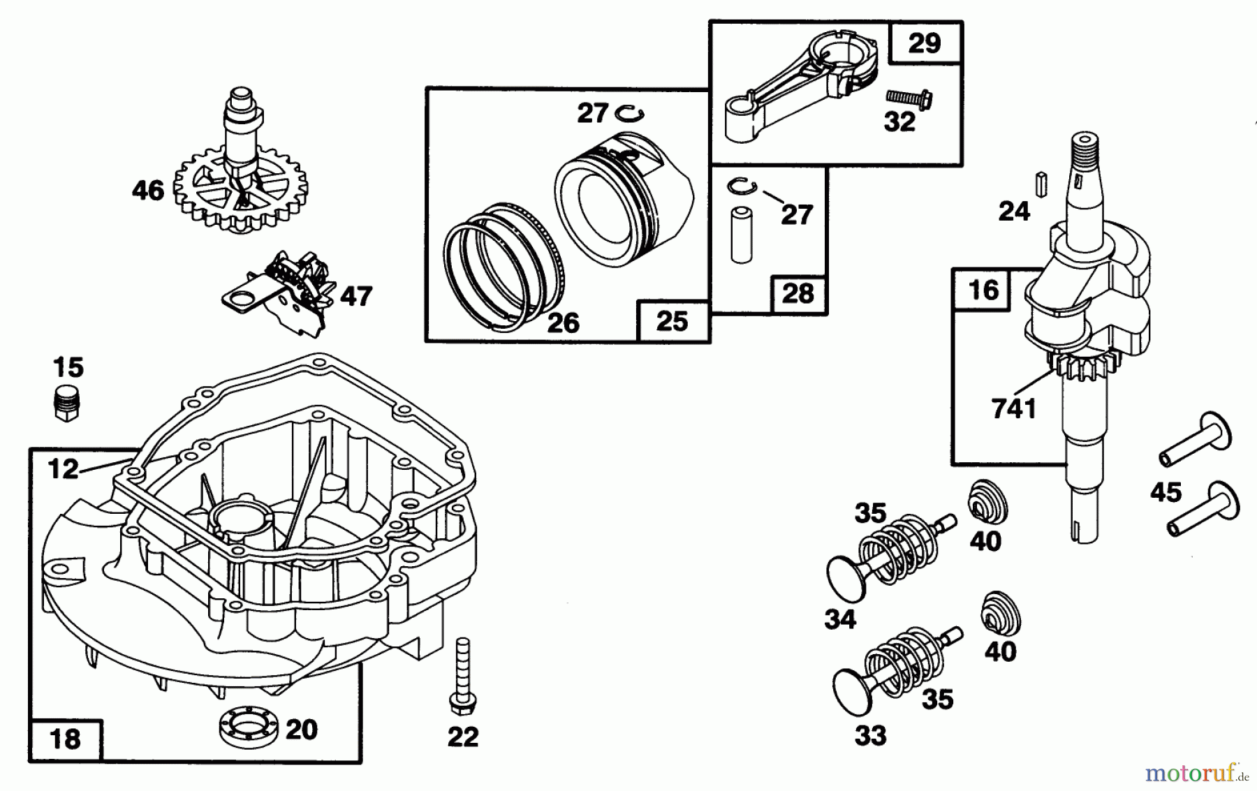  Toro Neu Mowers, Walk-Behind Seite 1 20473 - Toro Super Recycler Lawnmower, 1996 (6900001-6999999) ENGINE BRIGGS & STRATTON MODEL 128802-0615-01 #2