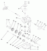 Toro 20475 - Lawnmower, 1996 (6900001-6999999) Spareparts GEAR CASE ASSEMBLY