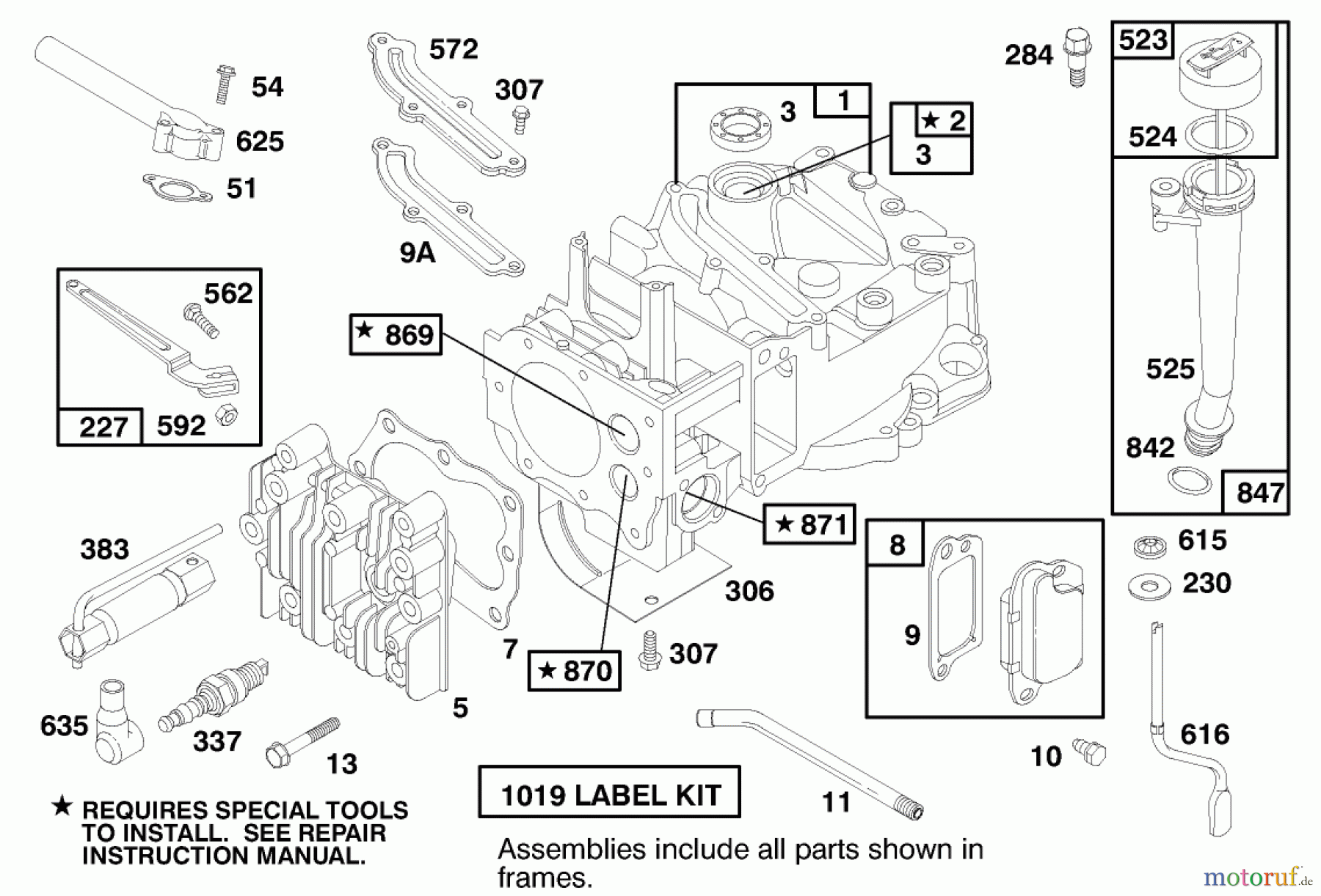  Toro Neu Mowers, Walk-Behind Seite 1 20478 - Toro Super Recycler Lawnmower, 1997 (7900001-7999999) ENGINE BRIGGS & STRATTON MODEL 12H802-1758-A1 #1