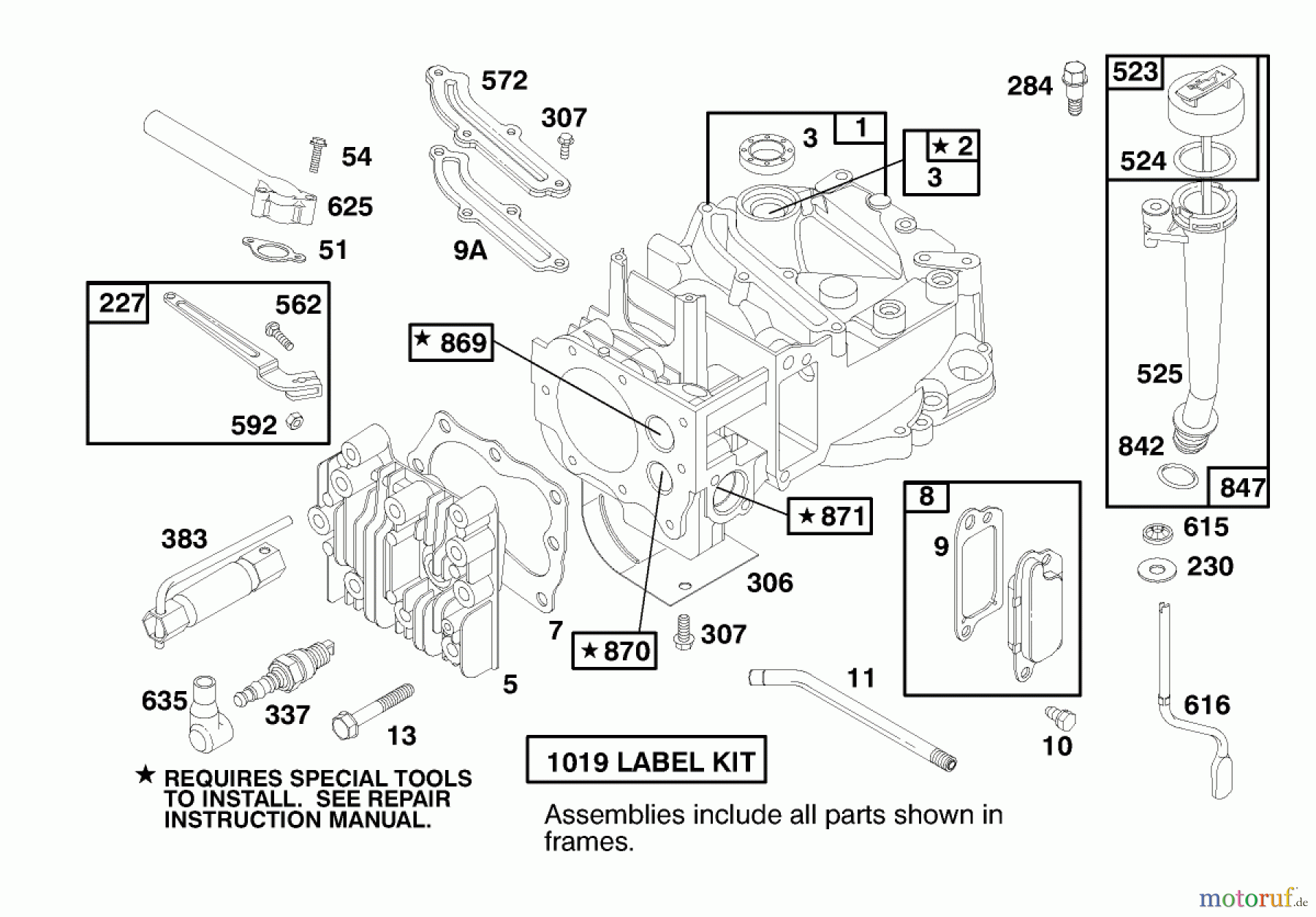  Toro Neu Mowers, Walk-Behind Seite 1 20479 - Toro Super Recycler Lawnmower, 1997 (7900001-7999999) ENGINE BRIGGS & STRATTON MODEL 12H802-0658-01 #1
