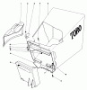 Toro 20506 - Lawnmower, 1976 (6000001-6999999) Spareparts GRASS BAG ASSEMBLY (MODEL 20506 & 20696)