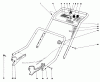Toro 20506 - Lawnmower, 1976 (6000001-6999999) Spareparts HANDLE ASSEMBLY (MODEL 20506)