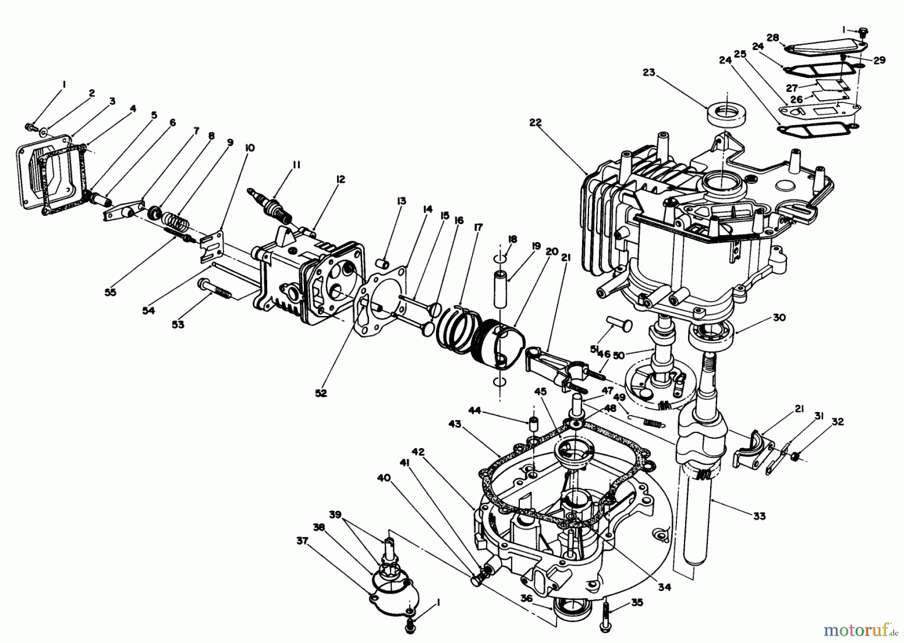  Toro Neu Mowers, Walk-Behind Seite 1 20522C - Toro Lawnmower, 1986 (6000001-6999999) ENGINE ASSEMBLY #2