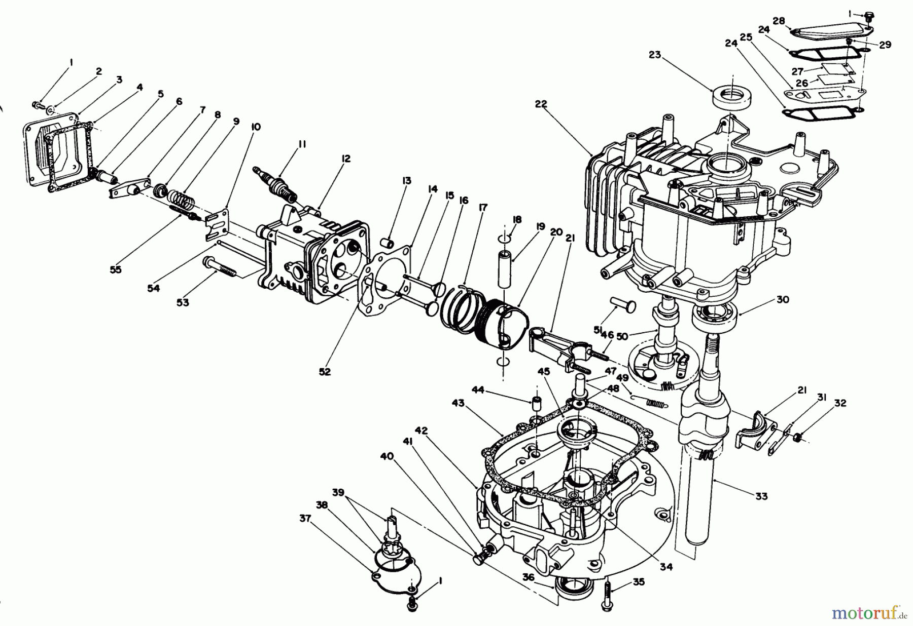  Toro Neu Mowers, Walk-Behind Seite 1 20526 - Toro Lawnmower, 1987 (7000001-7999999) ENGINE ASSEMBLY (MODEL NO. VMG6) #2