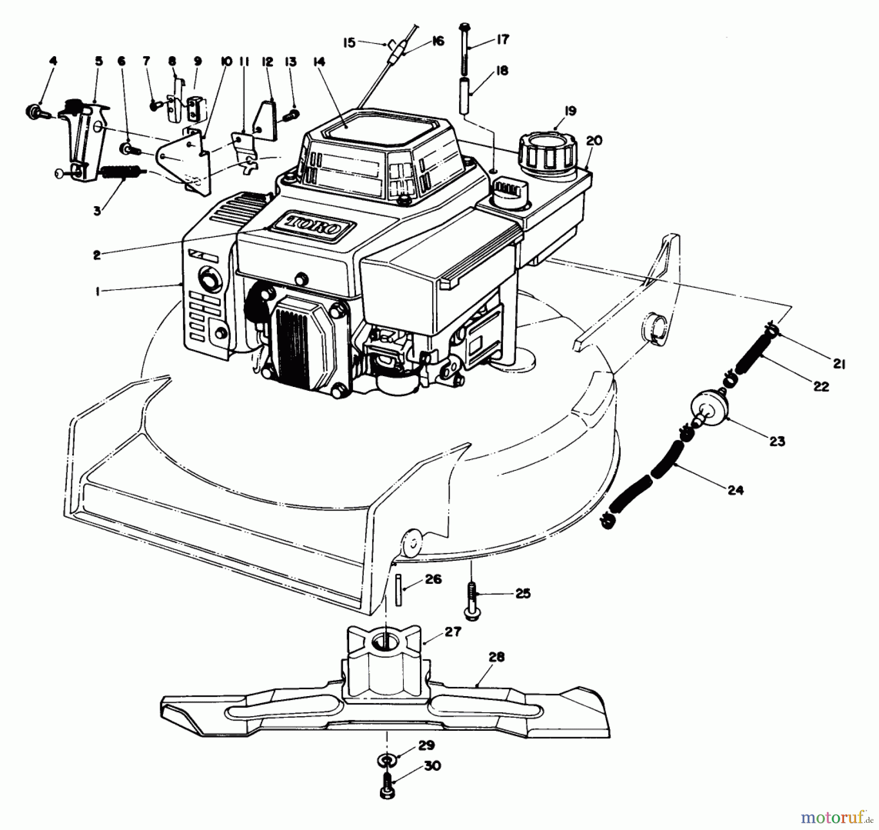  Toro Neu Mowers, Walk-Behind Seite 1 20526C - Toro Lawnmower, 1988 (8000001-8999999) ENGINE ASSEMBLY