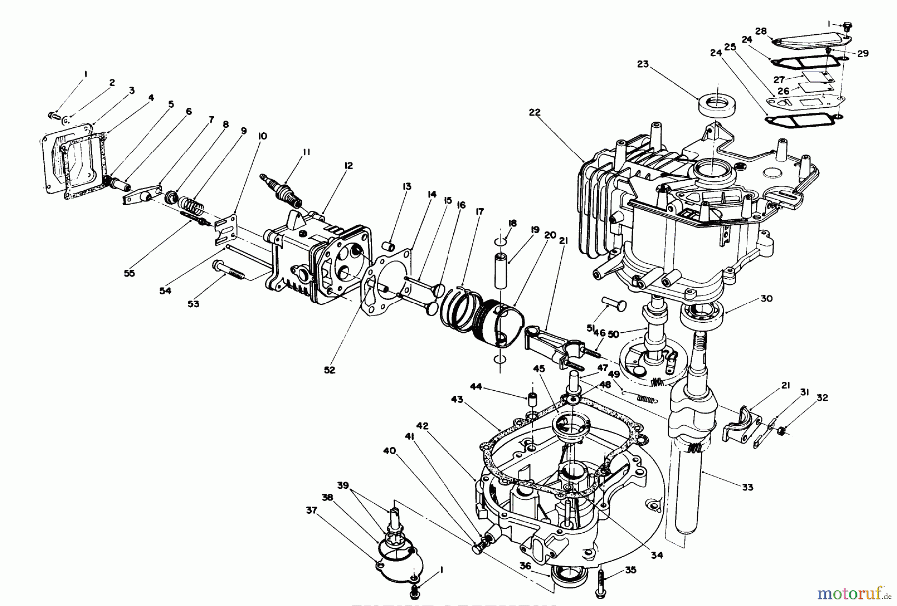  Toro Neu Mowers, Walk-Behind Seite 1 20526C - Toro Lawnmower, 1988 (8000001-8999999) ENGINE ASSEMBLY (MODEL NO. VMH7)