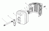 Toro 20526C - Lawnmower, 1988 (8000001-8999999) Spareparts MUFFLER ASSEMBLY (MODEL NO. VMH7)