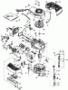 Toro 20574 - Lawnmower, 1986 (6000001-6999999) Spareparts ENGINE TECUMSEH MODEL NO. TNT 100 10097E