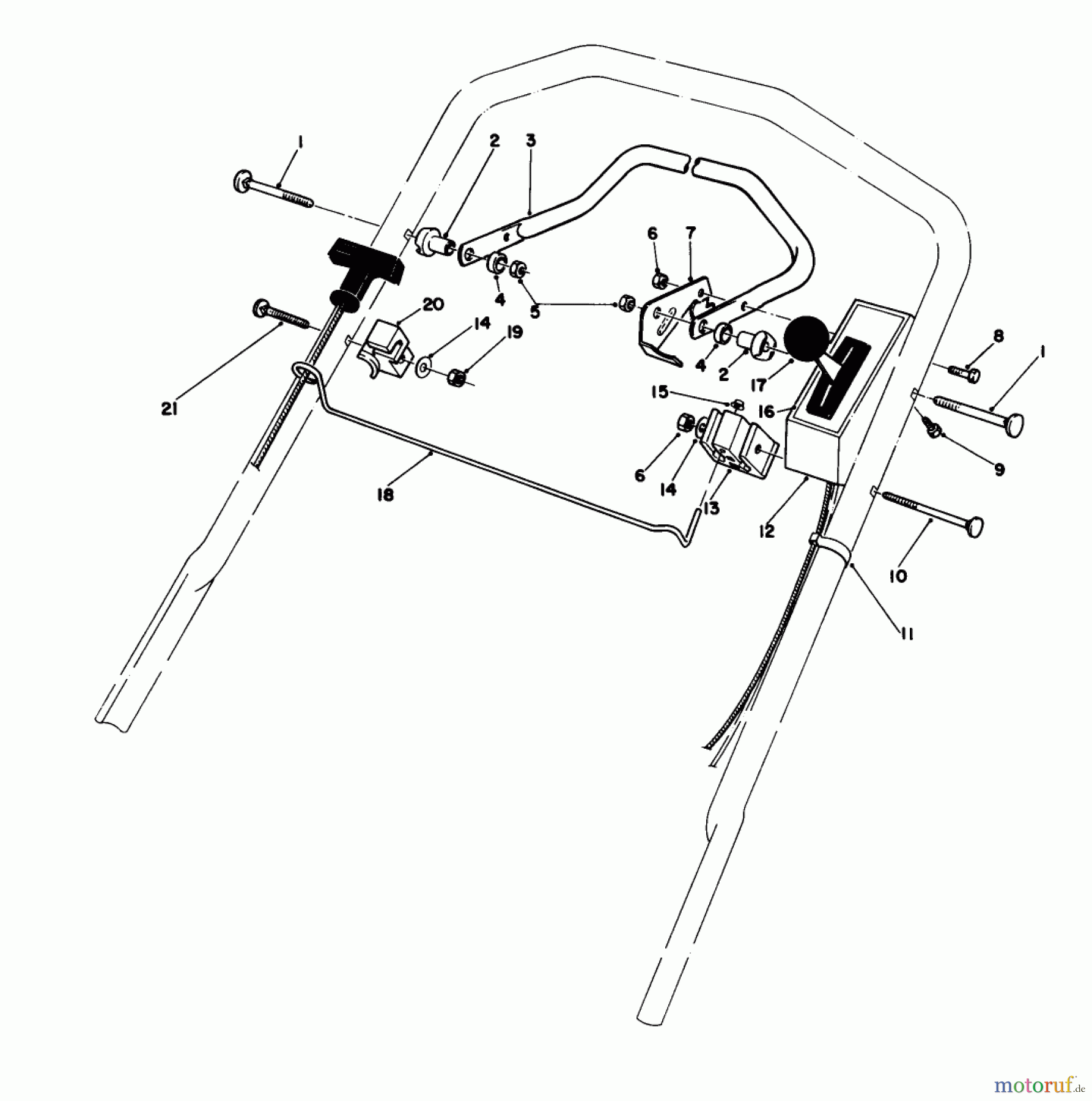  Toro Neu Mowers, Walk-Behind Seite 1 20581 - Toro Lawnmower, 1988 (8000001-8999999) CONTROL ASSEMBLY