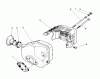Toro 20581C - Lawnmower, 1988 (8000001-8999999) Spareparts MUFFLER ASSEMBLY (ENGINE MODEL NO. 47PH7)