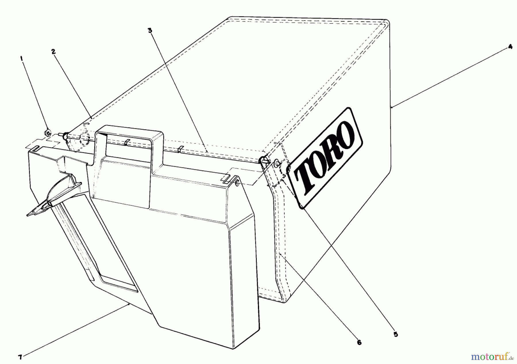  Toro Neu Mowers, Walk-Behind Seite 1 20584 - Toro Lawnmower, 1986 (6000001-6999999) GRASS BAG ASSEMBLY NO. 11-0159