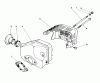 Toro 20584 - Lawnmower, 1987 (7000001-7999999) Spareparts MUFFLER ASSEMBLY (ENGINE MODEL NO. 47PF5 & 47PG6)