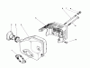 Toro 20584 - Lawnmower, 1988 (8000001-8999999) Spareparts MUFFLER ASSEMBLY (ENGINE MODEL NO. 47PH7)