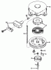 Toro 20586 - Lawnmower, 1985 (5000001-5999999) Spareparts REWIND STARTER NO. 590420A