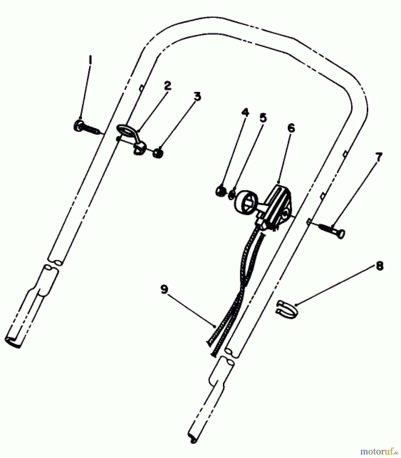  Toro Neu Mowers, Walk-Behind Seite 1 20586 - Toro Lawnmower, 1986 (6000001-6999999) THROTTLE CONTROL ASSEMBLY