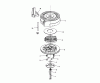 Toro 20586 - Lawnmower, 1988 (8000001-8999999) Spareparts REWIND STARTER N0. 590621