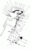 Toro 20586 - Lawnmower, 1989 (9000001-9999999) Spareparts HANDLE & THROTTLE CONTROL ASSEMBLY