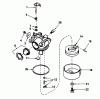 Toro 20588 - Lawnmower, 1987 (7000001-7999999) Spareparts CARBURETOR NO. 632098