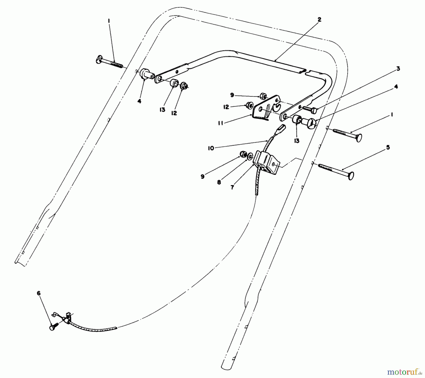  Toro Neu Mowers, Walk-Behind Seite 1 20588 - Toro Lawnmower, 1987 (7000001-7999999) CONTROL ASSEMBLY