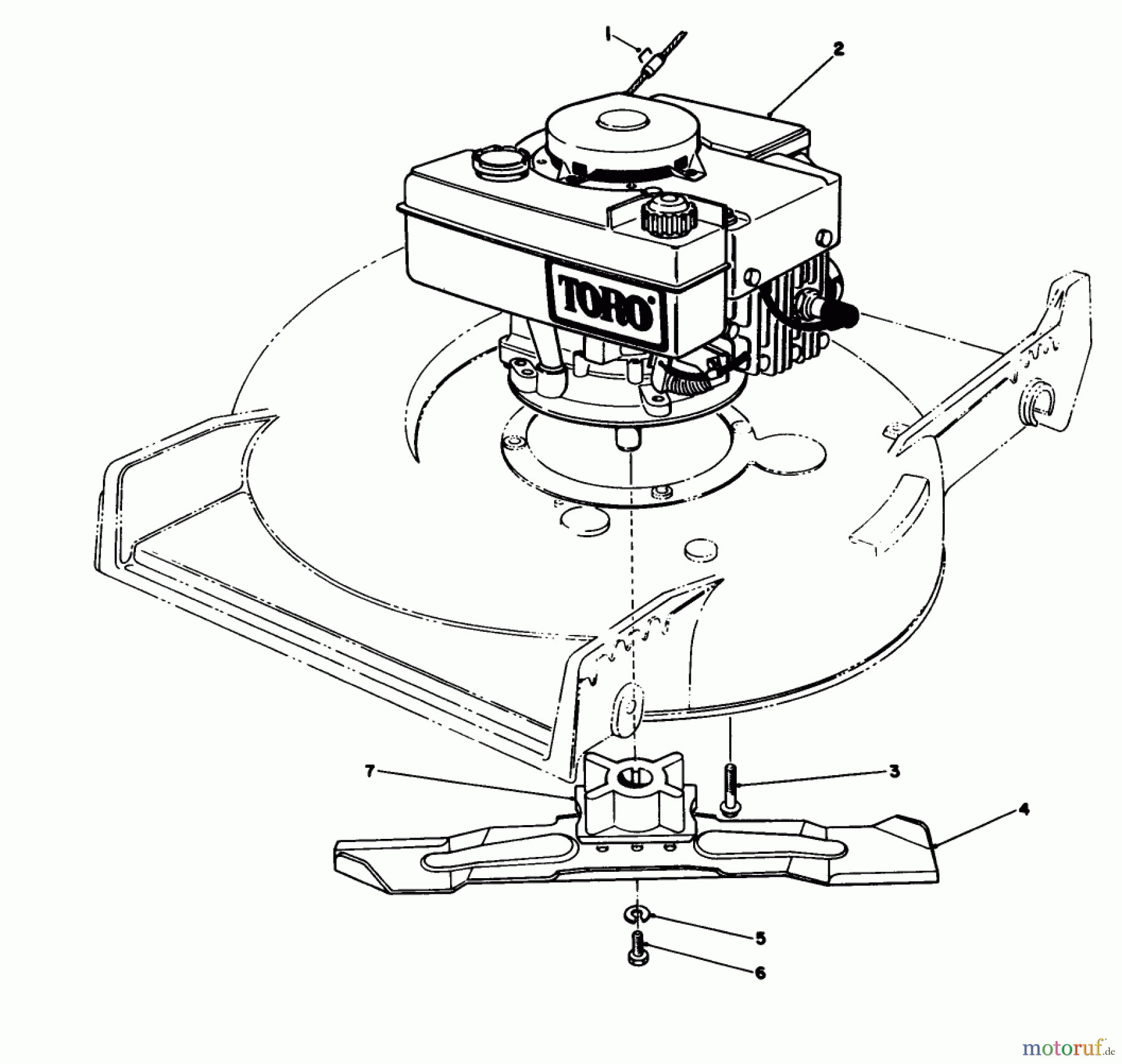  Toro Neu Mowers, Walk-Behind Seite 1 20588C - Toro Lawnmower, 1988 (8000001-8999999) ENGINE ASSEMBLY