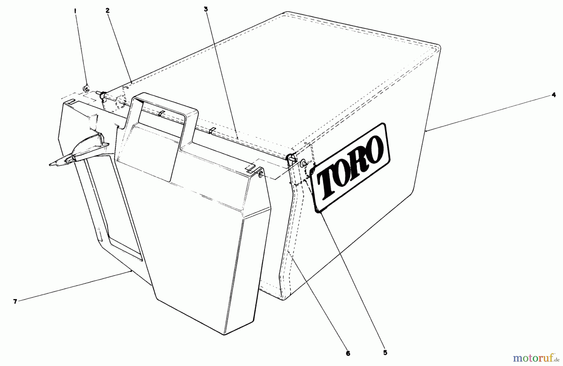 Toro Neu Mowers, Walk-Behind Seite 1 20588C - Toro Lawnmower, 1989 (9000001-9999999) GRASS BAG ASSEMBLY NO. 11-0159