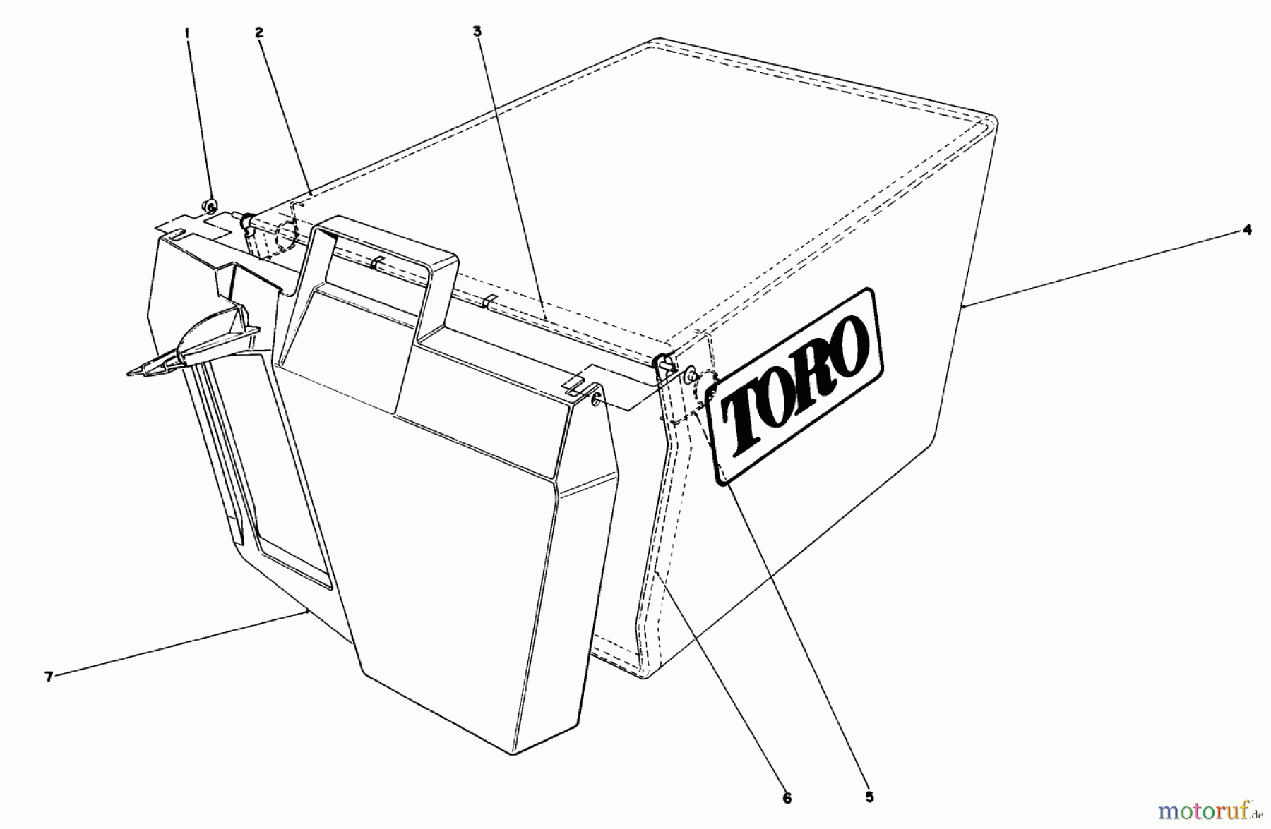  Toro Neu Mowers, Walk-Behind Seite 1 20610C - Toro Lawnmower, 1985 (5000001-5999999) GRASS BAG ASSEMBLY NO. 11-0159