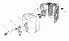 Toro 20620 - Lawnmower, 1988 (8000001-8999999) Spareparts MUFFLER ASSEMBLY (MODEL NO. VMH7)