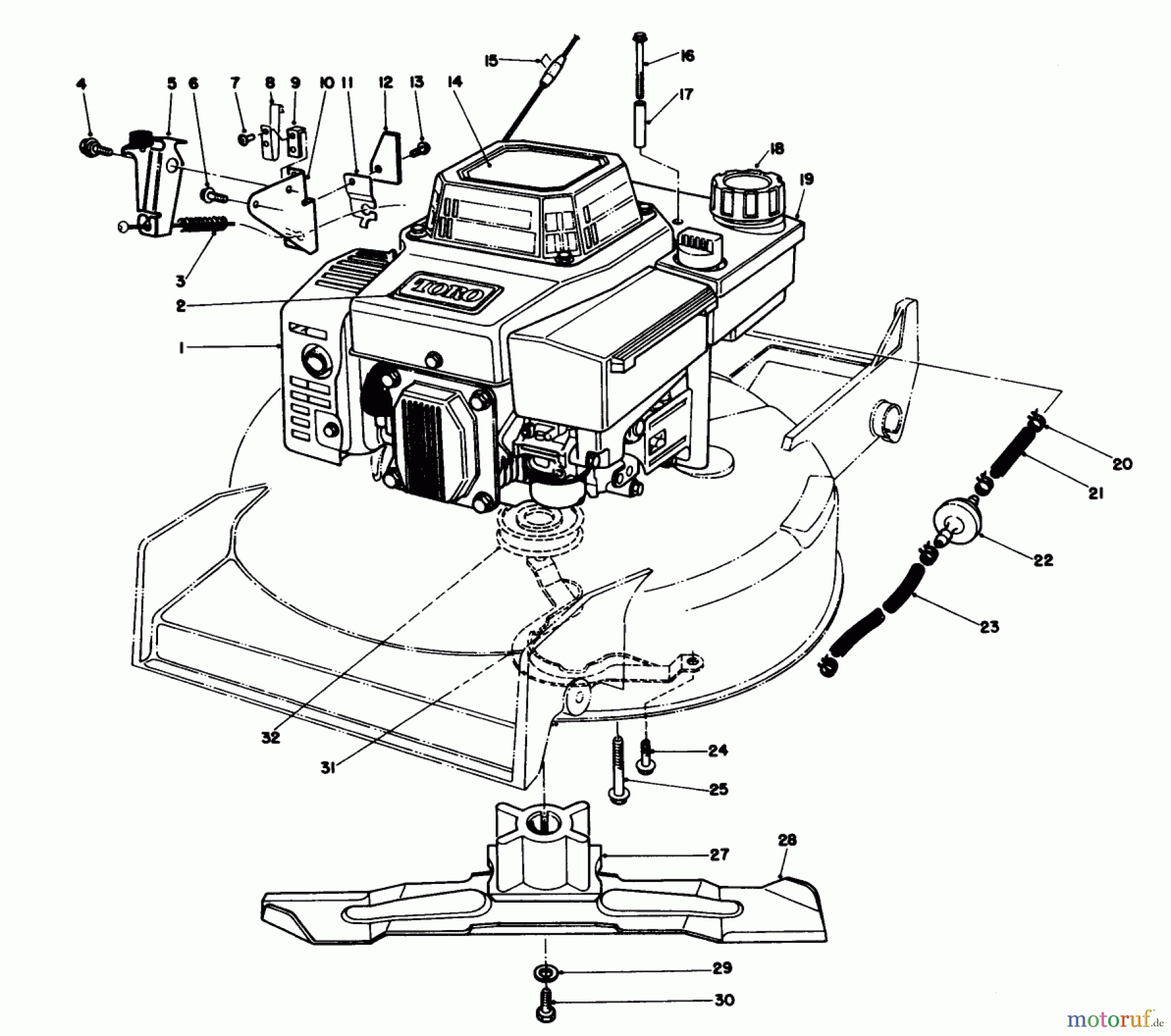  Toro Neu Mowers, Walk-Behind Seite 1 20620C - Toro Lawnmower, 1988 (8000001-8999999) ENGINE ASSEMBLY