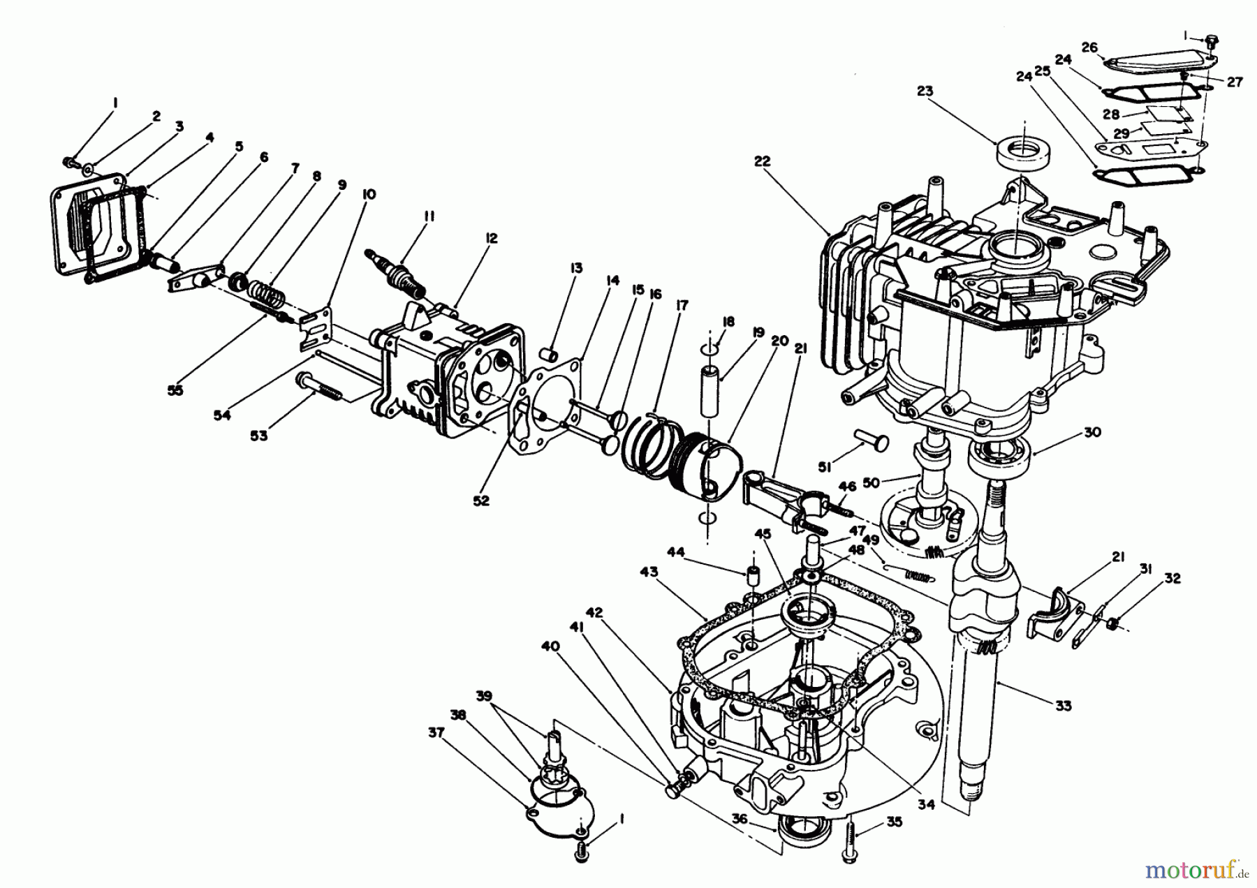  Toro Neu Mowers, Walk-Behind Seite 1 20622 - Toro Lawnmower, 1990 (0000001-0003101) ENGINE ASSEMBLY (MODEL NO. VMJ8)