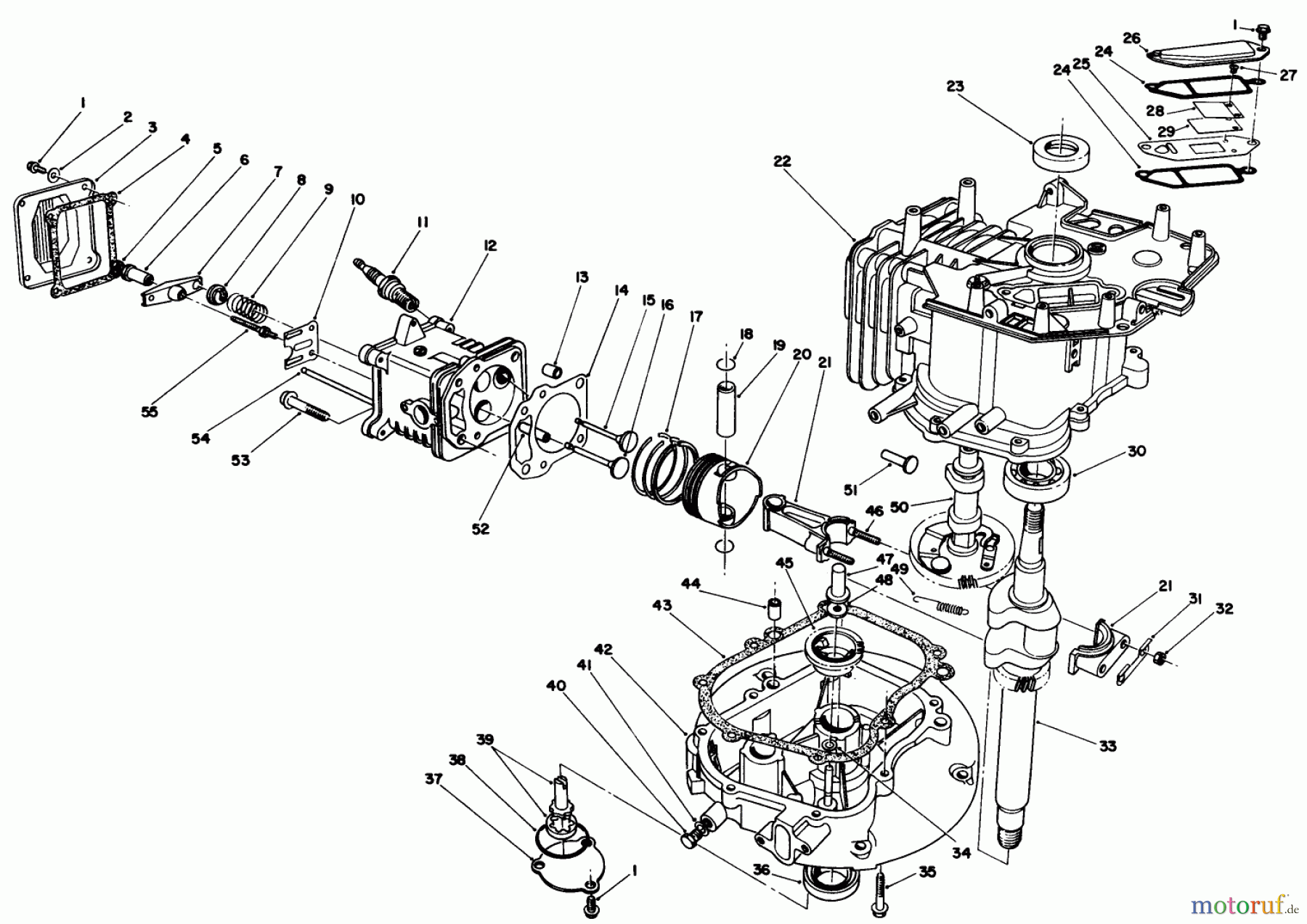  Toro Neu Mowers, Walk-Behind Seite 1 20622C - Toro Lawnmower, 1987 (7000001-7999999) ENGINE ASSEMBLY (MODEL NO. VMG6) #2