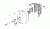 Toro 20622C - Lawnmower, 1988 (8000001-8999999) Spareparts MUFFLER ASSEMBLY (MODEL NO. VMH7)