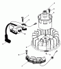 Toro 20624 - Lawnmower, 1987 (7000001-7999999) Spareparts MAGNETO & FLYWHEEL ASSEMBLY (MODEL NO. VMF5 & VMG6)