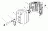 Toro 20624 - Lawnmower, 1987 (7000001-7999999) Spareparts MUFFLER ASSEMBLY (MODEL NO. VMF5 & VMG6)