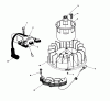 Toro 20624C - Lawnmower, 1988 (8000001-8999999) Spareparts MAGNETO & FLYWHEEL ASSEMBLY (MODEL NO. VMH7)