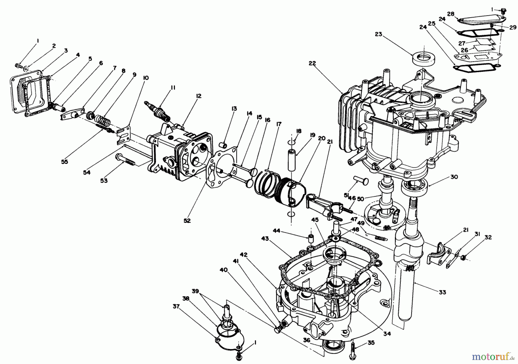  Toro Neu Mowers, Walk-Behind Seite 1 20626C - Toro Lawnmower, 1987 (7000001-7999999) ENGINE ASSEMBLY (MODEL NO. VMG6)