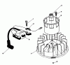Toro 20626C - Lawnmower, 1987 (7000001-7999999) Spareparts MAGNETO & FLYWHEEL ASSEMBLY (MODEL NO. VMG6)