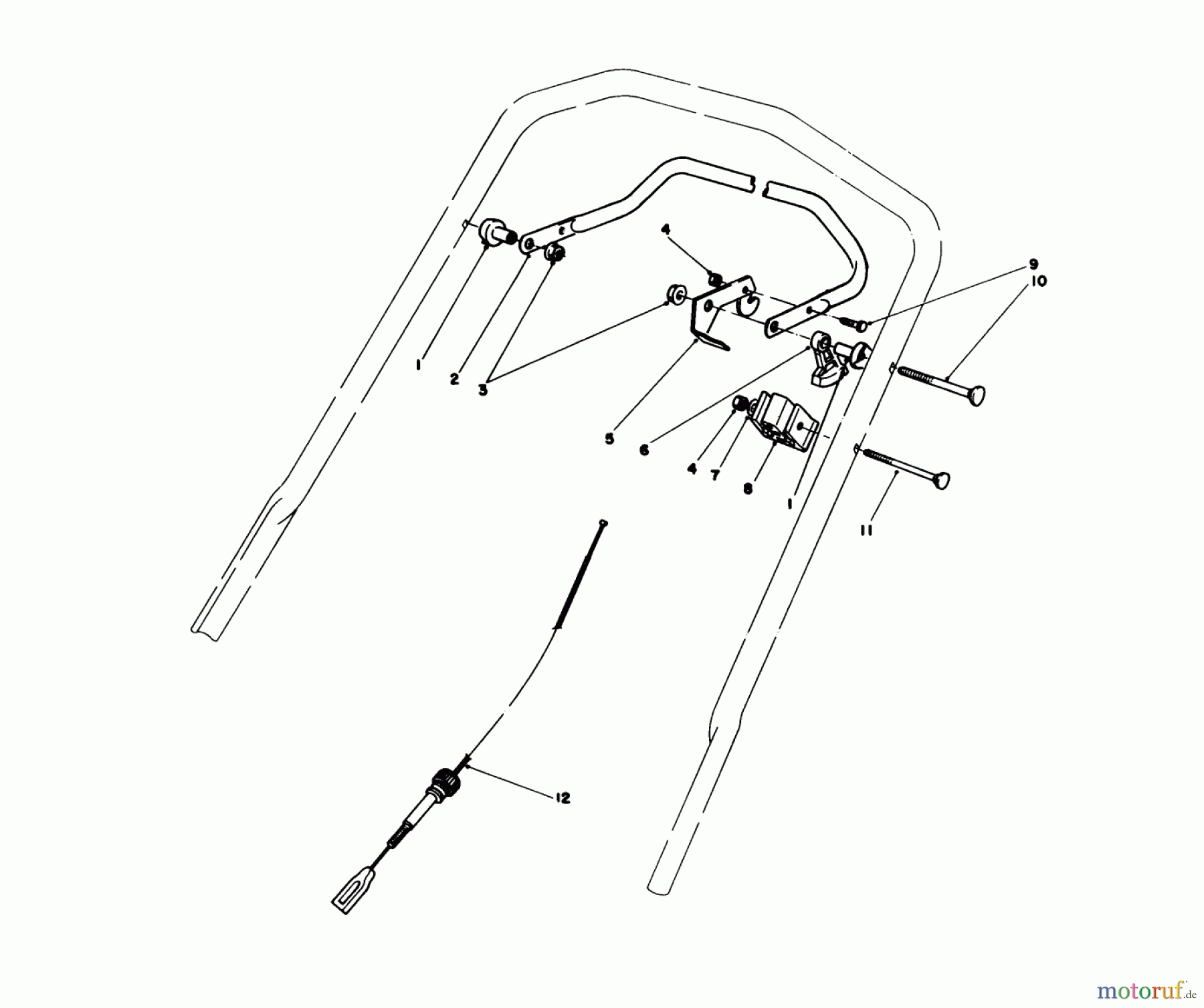  Toro Neu Mowers, Walk-Behind Seite 1 20627C - Toro Lawnmower, 1986 (6000001-6999999) TRACTION CONTROL ASSEMBLY